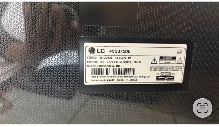 TV LG 49 4k Smart - Placa com defeito , ideal para reparo