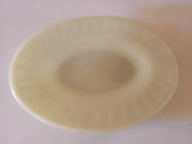 Antiga Travessa Oval Média Colorex Bege Vintage Anos 70