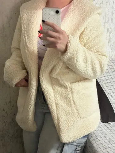 casaco sherpa miralis bege 40