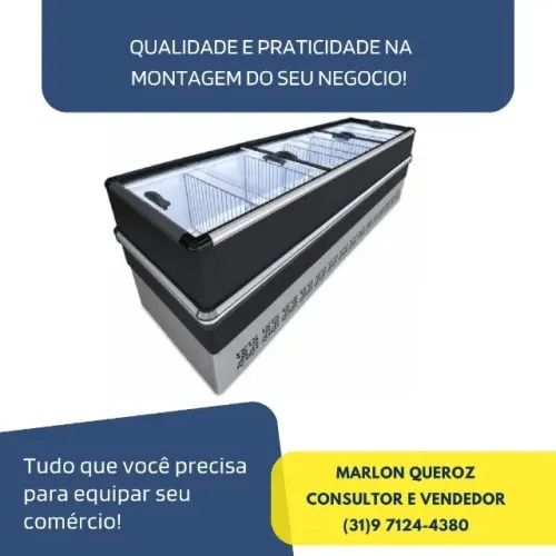 Ilha para Congelados 3M Vidro Reto Polar
