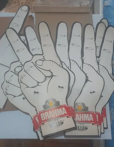 Kit 10 dedo de papelão da Brahma chopp