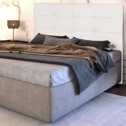 Cabeceira Casal Eslovenia Corino Branco - / pronta entrega