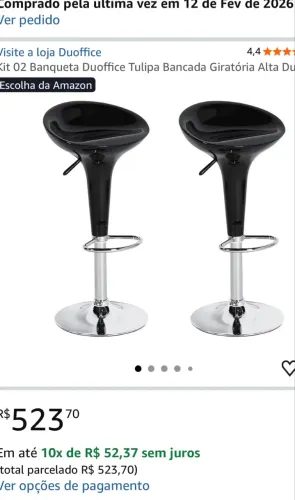VENDO - Kit com 2 Banquetas Novas na Caixa  