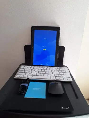 Tablet Multi M10 4G Dual Band+Teclado HRebos HS-750+Mouse Dual HP Z3700+Case+Cabo USB AC