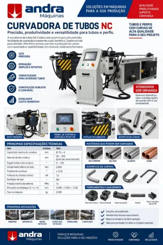 Curvadora calandra de Tubos CNC 