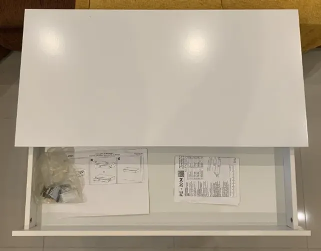 Kit 2 Escrivaninhas / Penteadeiras Suspensas com Gaveta Branca Tecno Mobili (novo)
