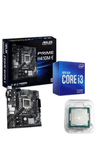 Placa mãe Asus H410M-E + Processador Intel I3 10100F
