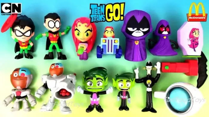 Bonecos dos Jovens Titãs em Ação! (Teen Titans Go!) lançados pelo mcdonalds