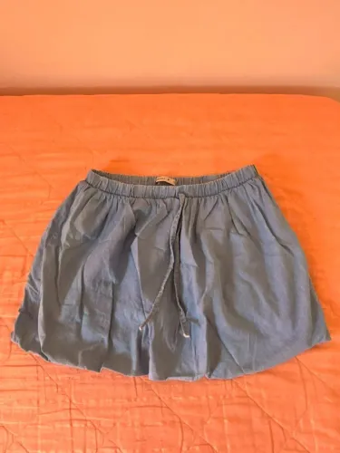 Saia balonê jeans - TAM G