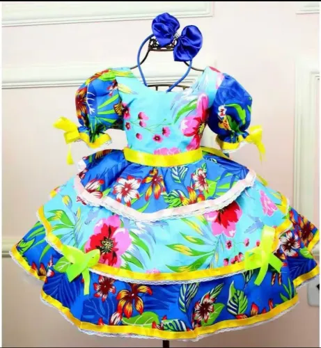Vestido caipira festa Julina veste: 4 a 8 anos Estrada da Cachamorra