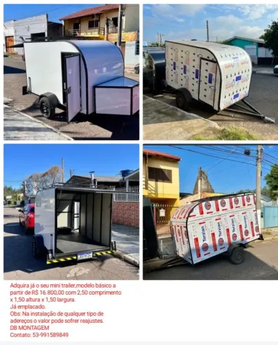 Venda de mini trailer e trailer de camping e trailer para lanches e outras atividades.