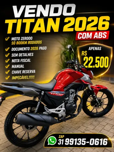 Titan 160 praticamente zero, 800km rodado