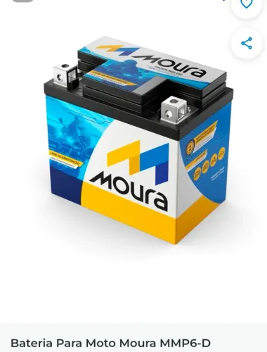 Bateria moura 6 amperes nova