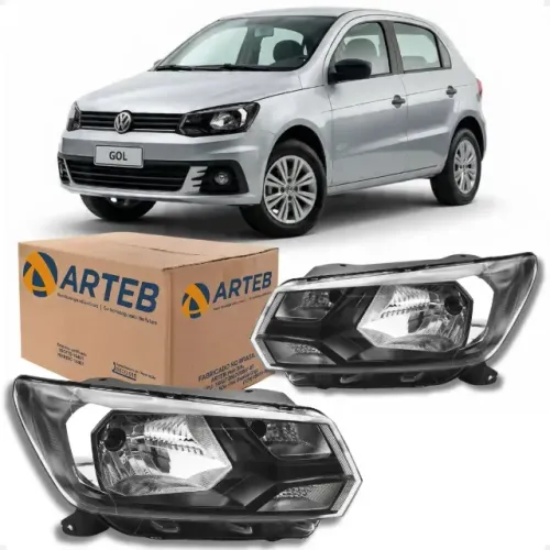 Farol Máscara Negra Voyage Gol G8 2018 a 2023 Original Arteb