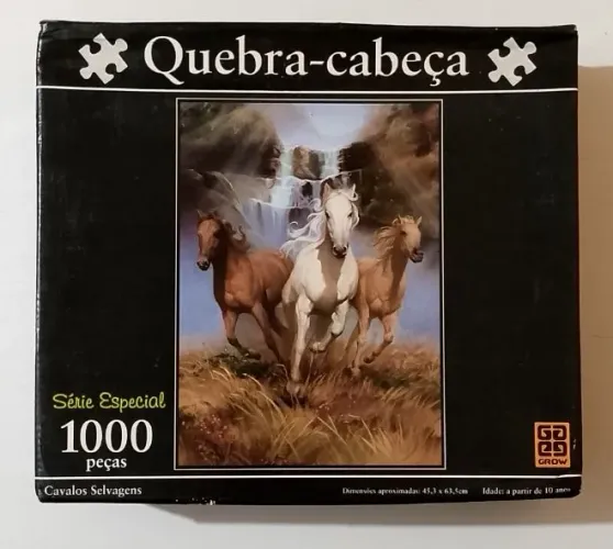 Quebra-cabeça - 1000 Peças - Grow - Cavalos Selvagens