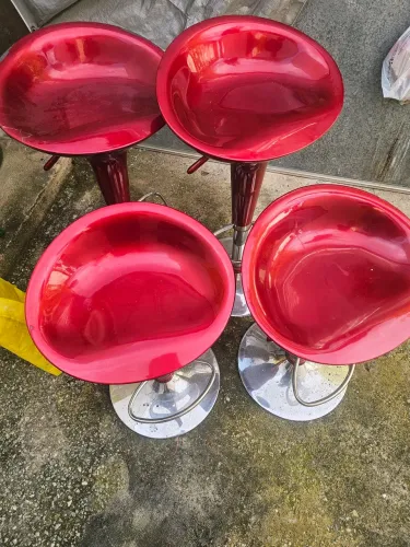 Banquetas giratórias vermelha (Aceito troca)