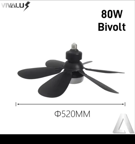 Ventilador de teto bocal de lampada