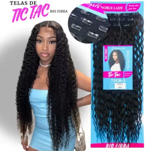 CABELO TIC TAC 75 CM BIO FIBRA 3 TELAS