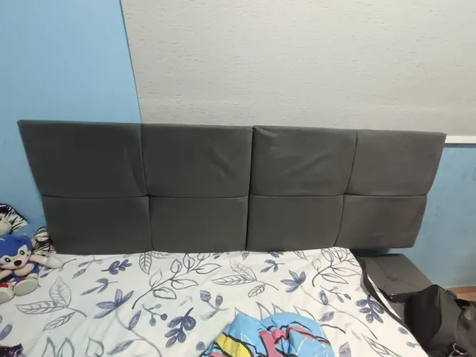 Cabeceira de cama casal cinza nova