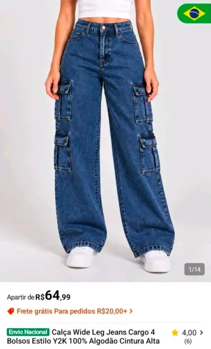 Calça cargo infantil tam 12