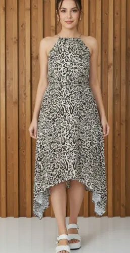 Vestido Animal Print Cia Maritima novo tam P