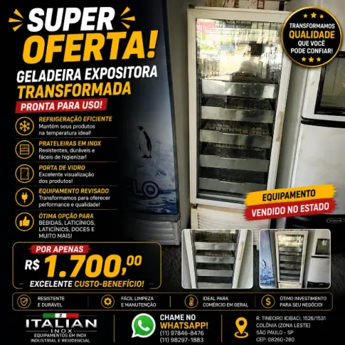 Geladeira Expositora com Prateleiras