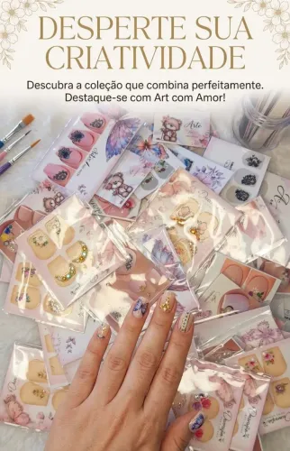 Adesivos e joias para unhas