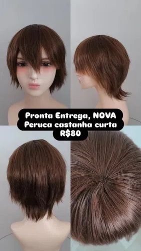 PERUCAS NOVAS CURTAS PARA COSPLAY