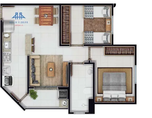 Apartamento com 2 dormitórios à venda, 58 m² por R$ 473.121,00 - Vargem Grande - Florianóp