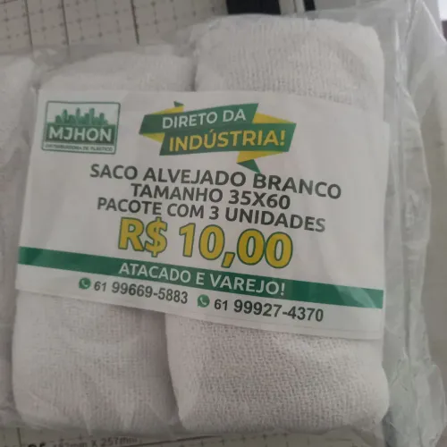 Pano alvejado branco