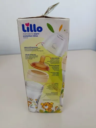 Mamadeira Lillo Super Evolution Látex bico redondo 0+ 300ml