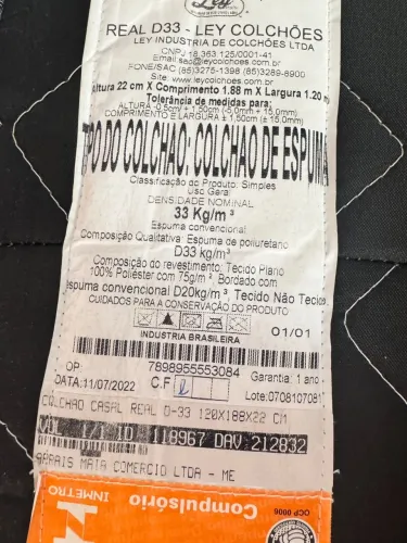 Colchão solteirão de molas ensacadas individualmente