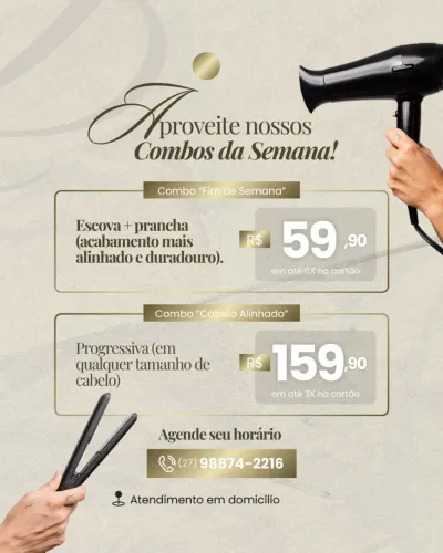 Cabeleireira em domicílio 