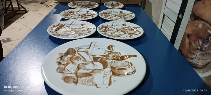Jogo de Porcelana para petiscos tira gosto sobremesa etc