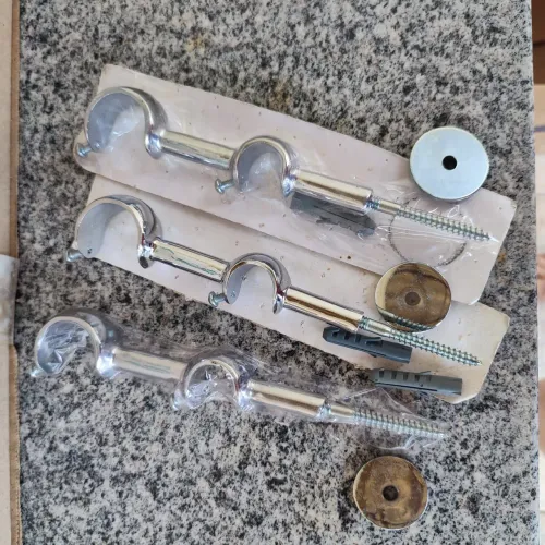 Suporte Cortina Metal Cromado 