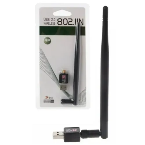 Adaptador Wireless Receptor USB WiFi com Antena para Desktop