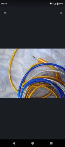 6 cabos P2 de várias cores