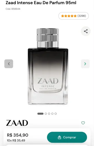 Perfume masculino oBoticario Zaad Intense