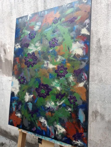 Quadro Pintura sobre tela 50x70cm - Decoração