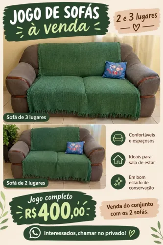 Sofá a venda 2 e 3 lugares