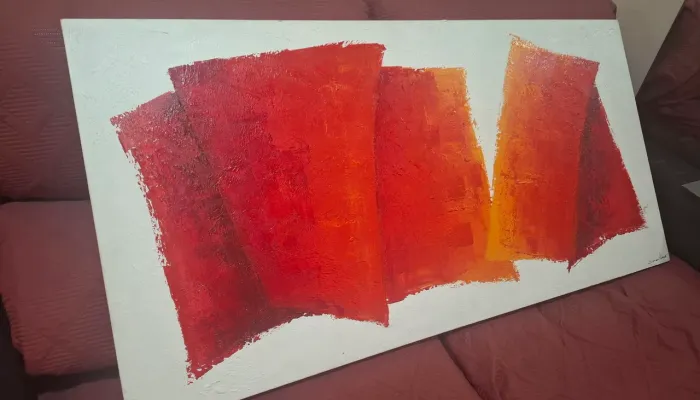 Excelente oportunidade - Obra abstrata original arte moderna tela 1,40x70 - Sonia Vinco  