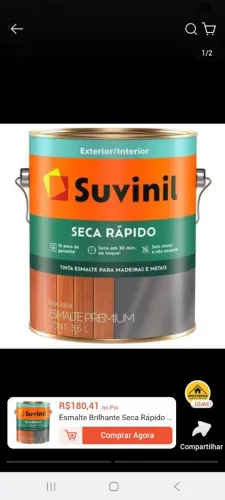 Vendo tinta suvinil - esmalte Premium 3,6L