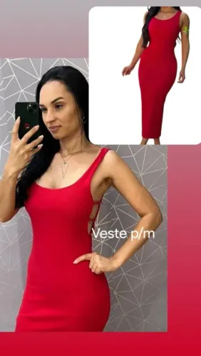 Vestido longo vermelho 