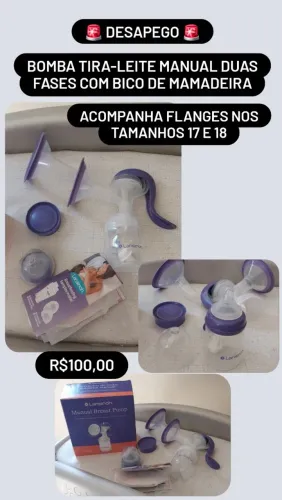 Bomba de Tirar Leite Manual Com Bico De Mamadeira