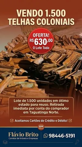 R$630.00 relhado colonial retirar em Taguatinga *