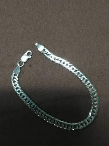 Pulseira prata 925 grummet elos duplos 6 mm×19cm