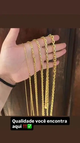 Corrente de Moeda Antiga Banha a ouro