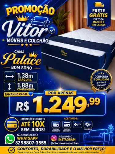 PROMOÇÃO DE CAMA PALACE CASAL APARTI DE