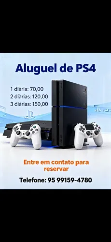 Aluguel de video-game(ps4)