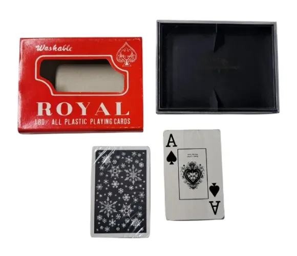 Baralho de Cartas Caixa Vermelha Vintage Antiguidade Washable Royal Lacrado
